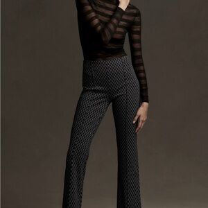 Maeve Black and White Cropped Pants